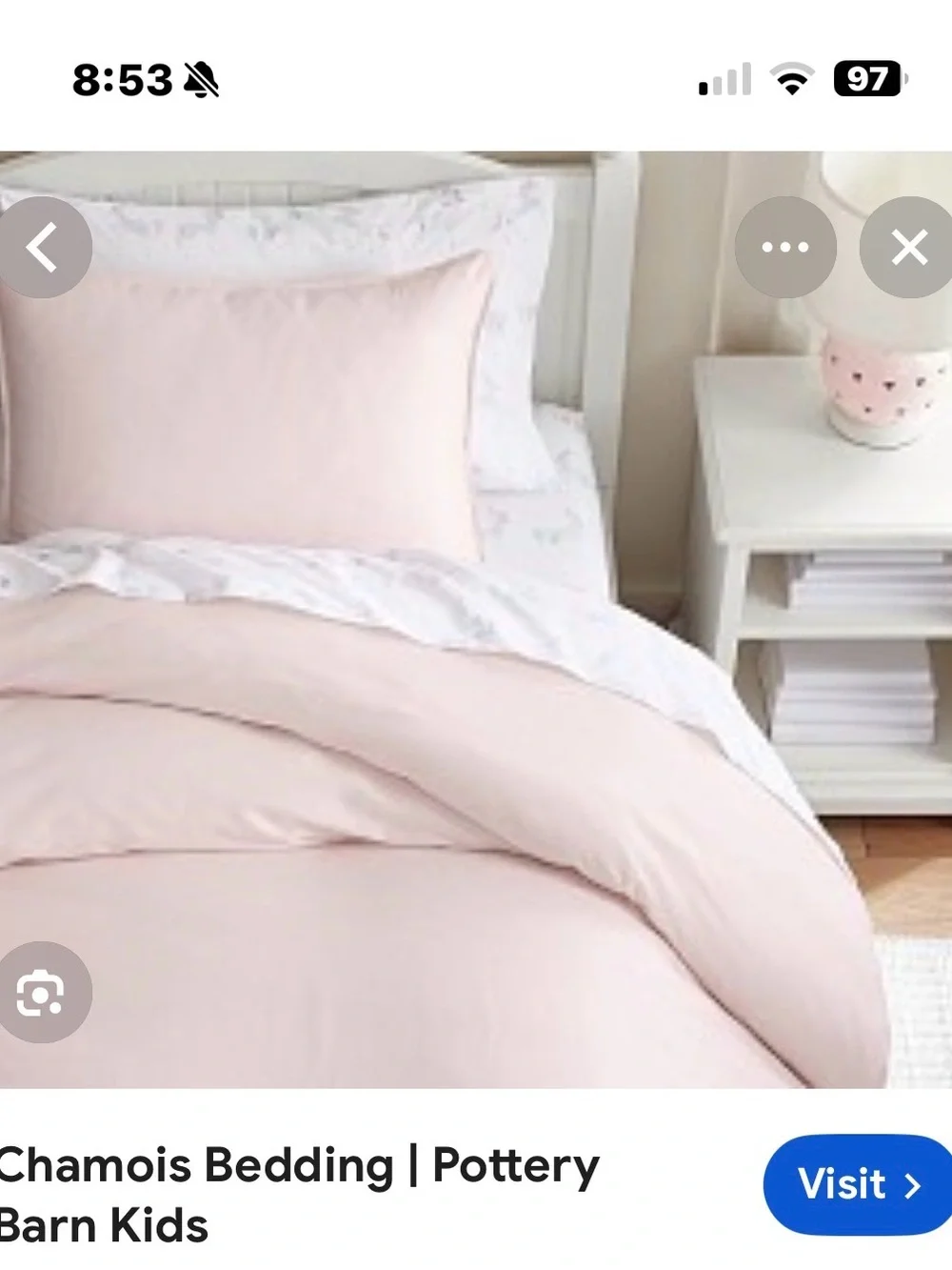 Pottery Barn Kids Pink Chamois Duvet Cover and Sham